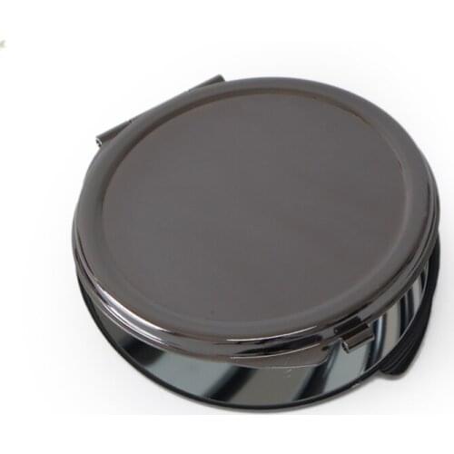 Newest Custom Logo Black Gold Compact Mirror For Ladies 10/Lot#18032-5