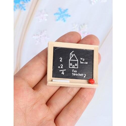 1:12 Wooden Mini Chalkboard Model Dollhouse Miniatures Accessories DIY Childrens Room Accessories Small Blackboard