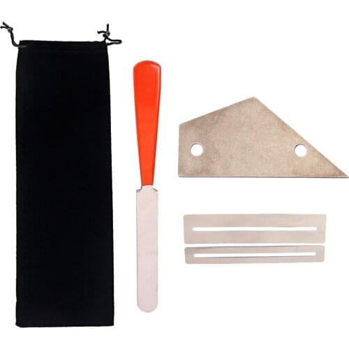 MagiDeal 1 Set Guitars Fret File+Fret Rocker Level+Fret Protector With Bag