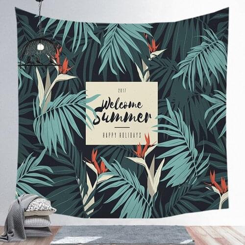1PC Tropical Greenery Hanging Fabric Background Wall Covering Home Decoration Bedroom Blanket Beach Towel Short Fluff Small