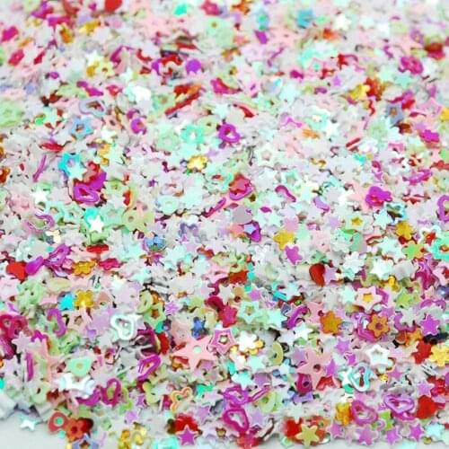 15g 3mm Confetti Mix Glittering Sequin Star Heart Shape PVC Paillettes Nail Art Craft Baby Shower Party Wedding Table Confetti