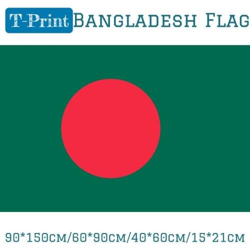15PCS Flag 90*150cm/60*90cm/40*60cm/15*21cm Hanging Bangladesh Flag For National Day Olympic Games Event Office Home decoration