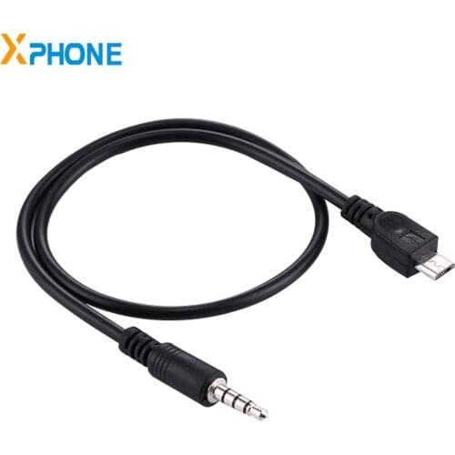 3.5mm Male to Micro USB Male Audio AUX Adapter Connector Cable 40cm