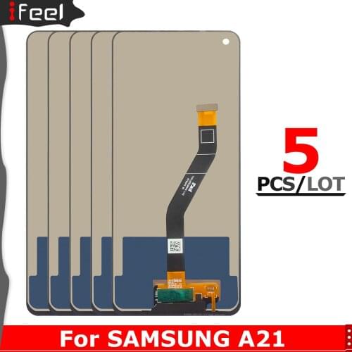 5Pcs OLED For Samsung Galaxy A21 SM-A215U A215 LCD Display Touch Screen Digitizer Assembly Glass For samsung A21 Lcd With Frame