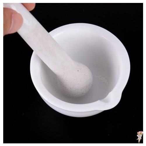 6ml Mini Porcelain Mini Mortar And Pestle Grinding Bowl Pill Crusher Set Press Bowl Laboratory DIY Tool White