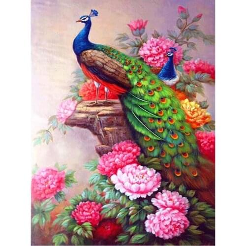 New Full Drill Diamond Painting Beautiful Peacock 5d Diamond Embroidery Sale Diamond Picture Of Rhinestones Home Decor Gift