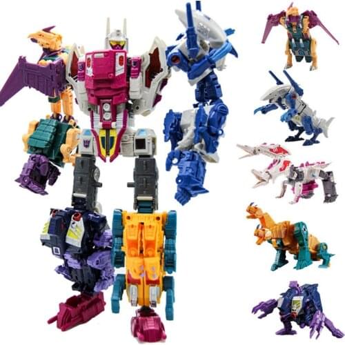 AOYI BMB 5 in 1 35CM Big size Transformation Toys anime Devastator COOL KO Robot dinosaur Movie Action Figure Car Model kids boy
