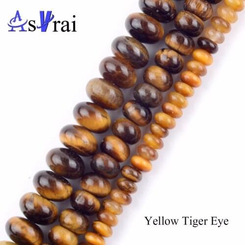5*8mm Yellow Tiger Eye Stone Rondelle Beads Accessories For Needlework Natural Stone Beads Diy Bracelet Necklace Jewelry Making