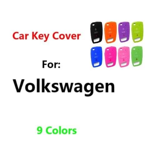 Auto Key Cover Silicone Remote Key Case Shell Fob For Volkswag VW Golf 7 Mk7 Skoda Octavia A7 For SEAT Leon Ibiza 3 Car-styling