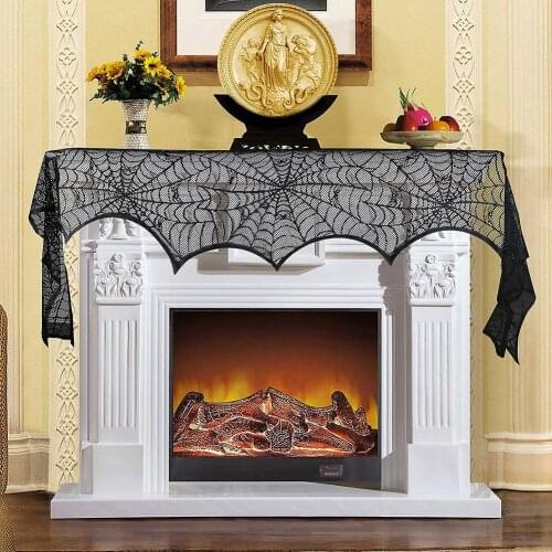 Halloween Party Decoration Lace Spider Web Cobweb Table Runner Tablecloth Cover Event Party Supplies
