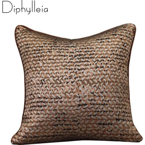 Diphylleia Exclusive Design Satin Jacquard Cushion Cover Barley color light luxury Craft Art Pillow Case Refresh Your Home