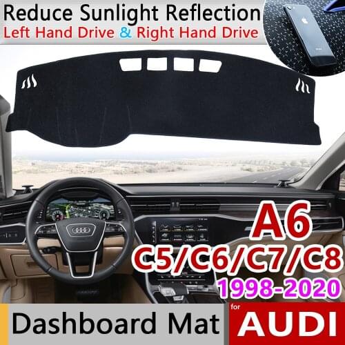 For Audi A6 C5 C6 C7 C8 4B 4F 4G 4K 1998~2020 Anti-Slip Mat Dashboard Cover Pad Sunshade Dashmat Carpet Car Accessories S-line