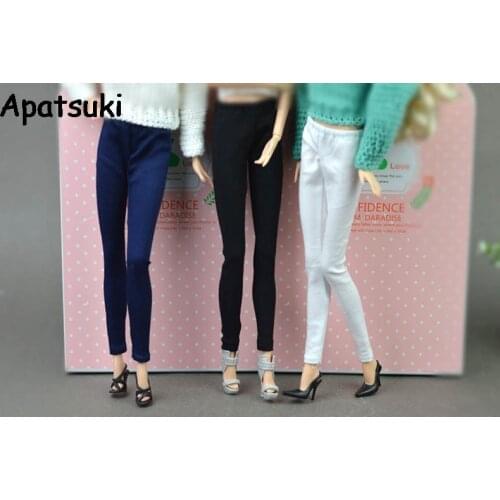 High Quality Jeans Bottoms Trousers Long Pants For Barbie Doll Clothes Fashion Outfit Shorts For 1/6 BJD Dolls Accessories