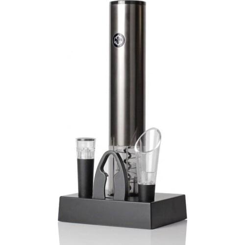 Electric Wine Opener Latest Style Corkscrew Bottler Pourer Foil Cutter Vacuum Stopper Set
