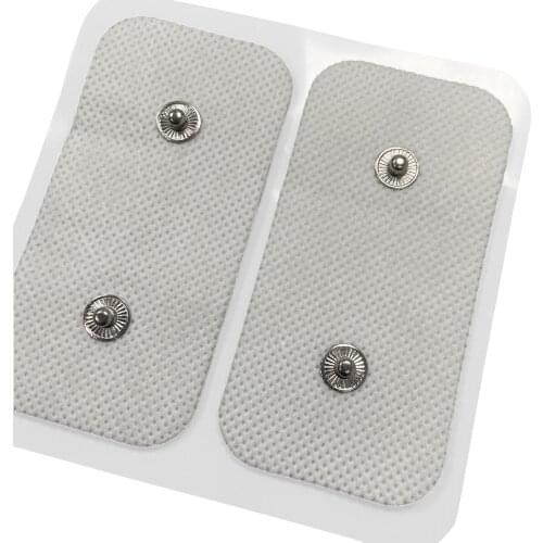 20pcs 5*10cm 5*5cm SQUARE STUD Electrode Pads SELF ADHESIVE Reusable For Compex TENS EMS Units