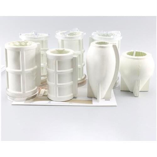 4 Style Plastic Honeycomb Candle Mold Aromatherapy Cylindrical DIY Soap Clay Handcraft Candle Making Mold for Wedding Party