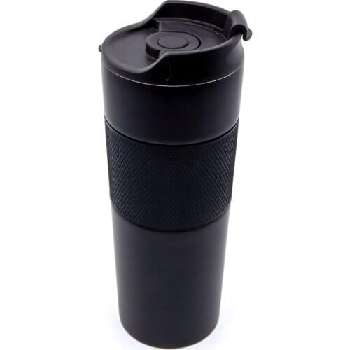 French Press Travel Thermos Black 500 ml Cold and Hot Storage Coffee Filter Pot Dripper Thermos Coffee Lover