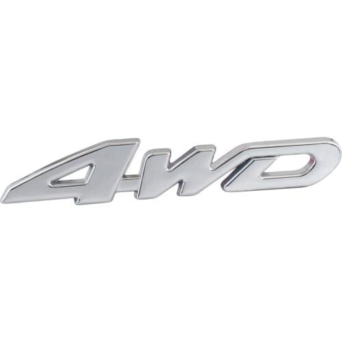 Chrome 4WD for 4 Wheel Drive SUV Off Road Fender trunk Emblem Badge Sticker