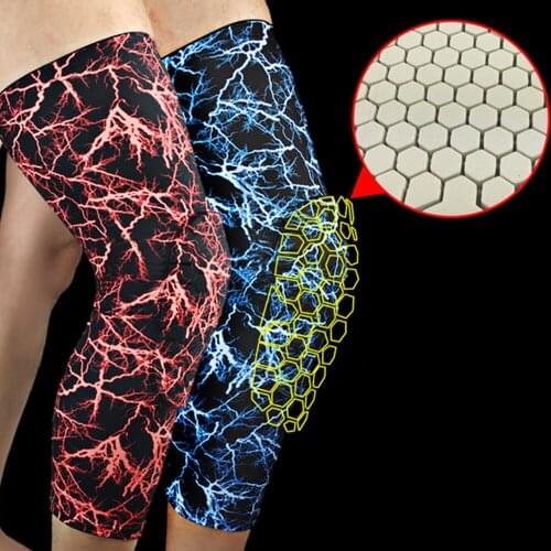 Leg Sleeve Fitness Sport Safety Knee Pads Anti-colliosion Protective Gear Soccer Basketball Honeycomb Breathable Leg Warmers