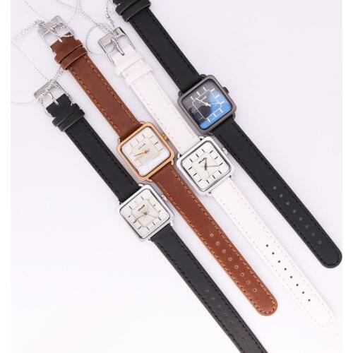 Julius Womens Lady Wrist Watch Couple Fashion Hours Dress Square Retro Leather Girl Birthday Lovers Birthday Gift No Box
