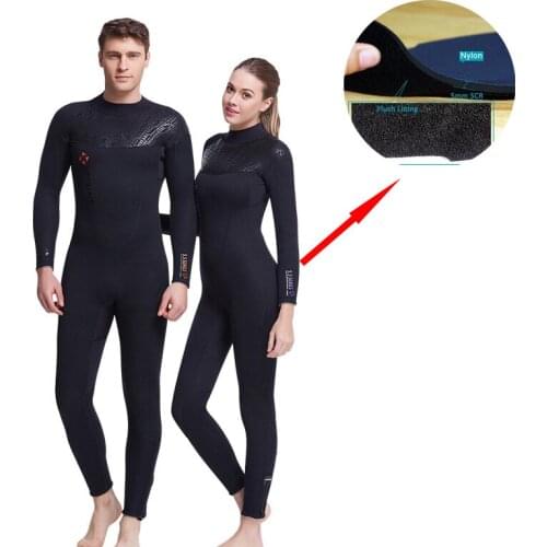 3MM/5MM Premium Neoprene Wetsuit Men Women Scuba Diving Thermal Winter Warm Wetsuits Full Suit Swimming Surfing Equipment Black