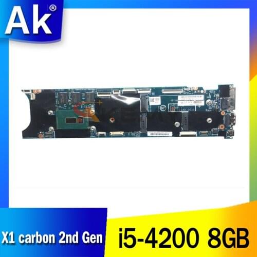 New Lenovo ThinkPad X1 carbon 2nd Gen Laptop Motherboard Mainboard W8P i5-4200 8GB FRU 00UP971 04X5586 00HN775 04X6403 00HN763