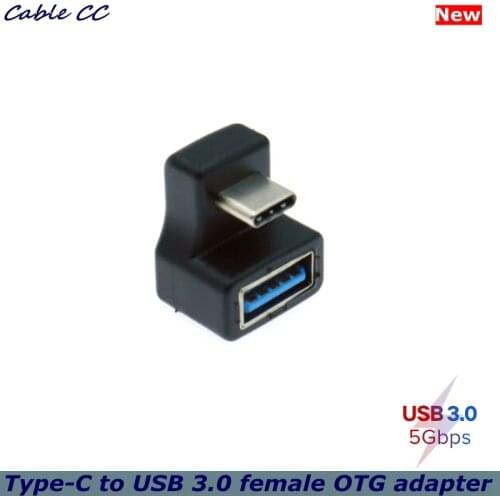 New 180 degree Type-C USB-C OTG to USB 3.0 female adapter, suitable for mobile phones and tablets Macbook mobile hard drives