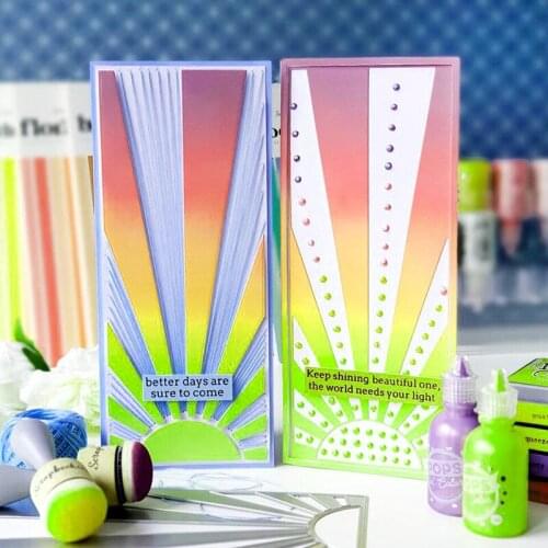 Panalisacraft sunshine rectangle background Metal Cutting Dies for DIY Scrapbooking/Card Making/Kids Fun Decoration Supplies