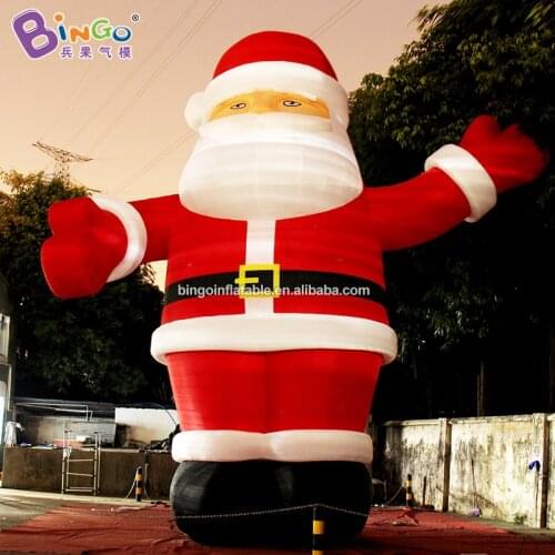 Personalized 8m height inflatable mooning santa / christmas decoration inflatable santa claus toys