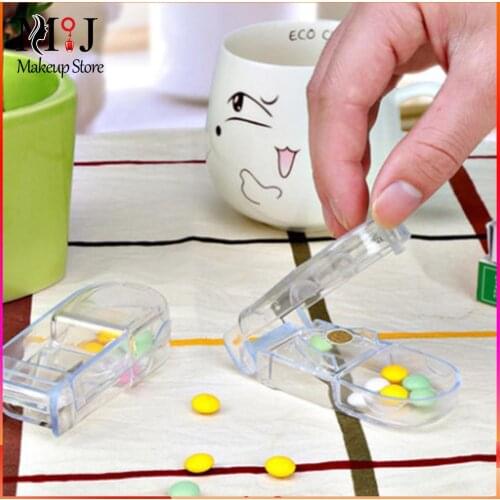 Portable Convenient Drug Box Pill Case Cutter Box Tablet Cutter Splitter Medicine Holder Healthy Care Tool