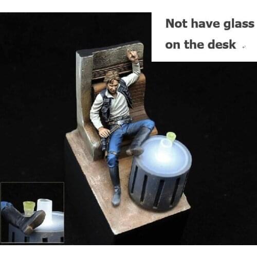 1/24 75mm ancient officer Warrior with base Resin figure Model kits Miniature gk Unassembly Unpainted