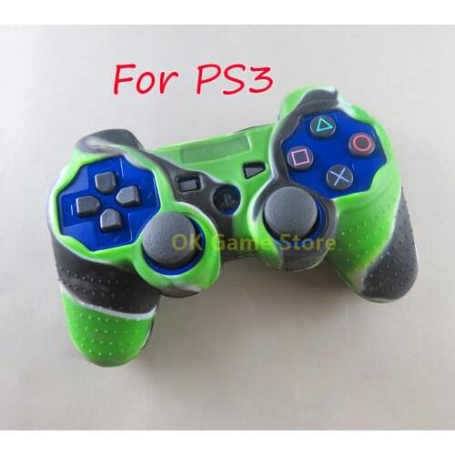 1pc/lot Camo Silicone Case Colorful Protective Skin Cover For Sony Playstation 3 Controller Silicone Gel Rubber Case