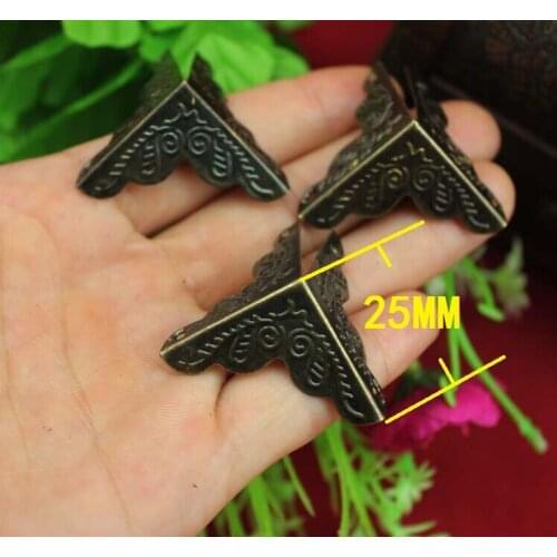 100pcs Hardware furniture accessories, antique Wrap angle, angle iron, gift boxes quadrilateral corners, flower Wrap angle 25CM