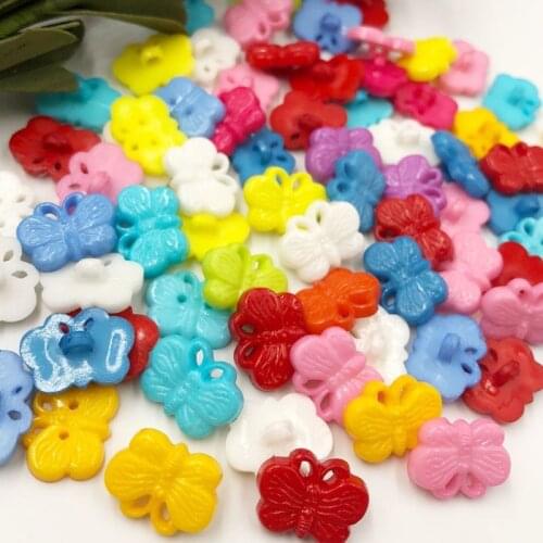 100 pcs Butterfly Plastic Buttons/sewing lots Mix PT22