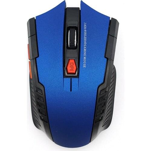2.4GHz USB Wireless Optical Gamer Ergonomics Mouse for PC Gaming Laptops 6 Keys Game Wireless Mice with USB Receiver