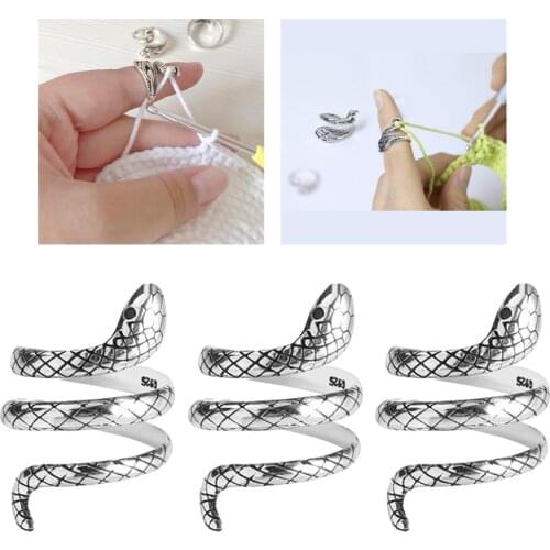 3PCS Knitting Loop Crochet Ring Yarn Guide Finger Holder Speed Up DIY Crafts, Designed for Lovers of Knitting Wool Boxes