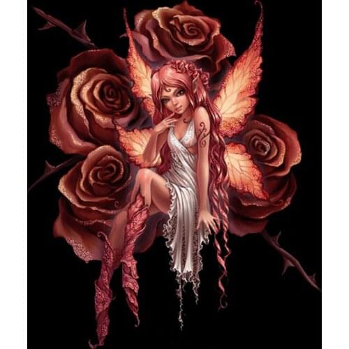 5D Diy Full diamond painting Flower Fairy,Little Girl with wings,angle diamond embroidery cross stitch mosaic Wall Sticker Gift