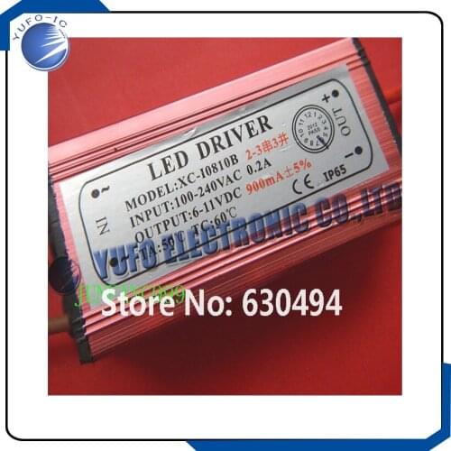 Free Shipping 2PCS,AC-DC 110v-240v 900mA Waterproof 3W-10W LED Driver Power Supply