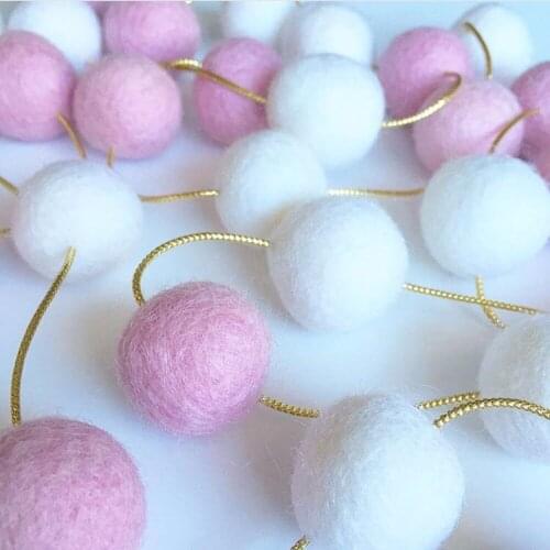 C 2 meter Nordic Party Decoration Handmade Wool Ball For Baby Bed Kids Room Tent Hanging Wall Decorations Gift Photography props