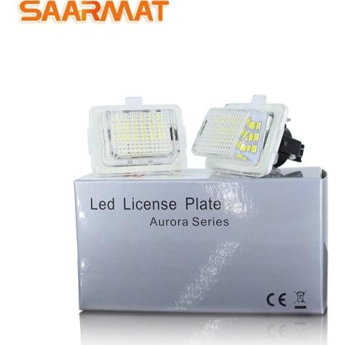 For Mercedes-Benz W204 W204 5D W212 W216 W221 LED CanBus No Error Number License Plate lights bulb White No Hyper Flash @12V