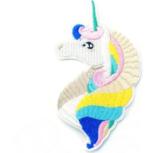 Unicorn Size:6.0x10.3cm DIY Patches Cloth Patch Embroidered Cute Badges Hippie Iron On Cartoon Patches For Clothes Sticker