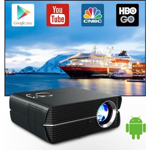 Full Hd 1080P Projector Beamer Home Theater Video Led 6000 Lumens Wireless Airplay A10AB Freeshipping Projector For Mobile Phone