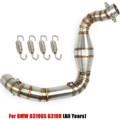 Slip-on Motorcycle Exhaust Contact Middle Mid Pipe Muffler For BMW G310GS G310R All Years G310 GS R Exhaust Tube Header Link
