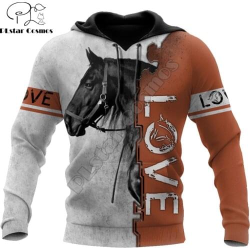 Beautiful Horse Animal 3D Printed Autumn Men Hoodies Unisex Casual Pullover Zip Hoodie Streetwear sudadera hombre DW0547