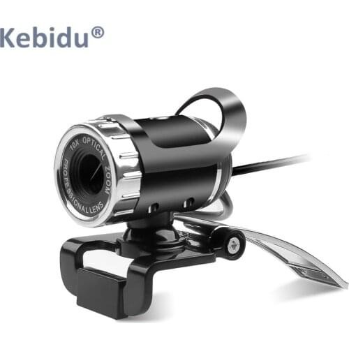 Kebidu HD Web Camera USB 360 Degree Web Cam Webcam With Mic for Computer Skype Youtube PC Laptop Notebook Camera