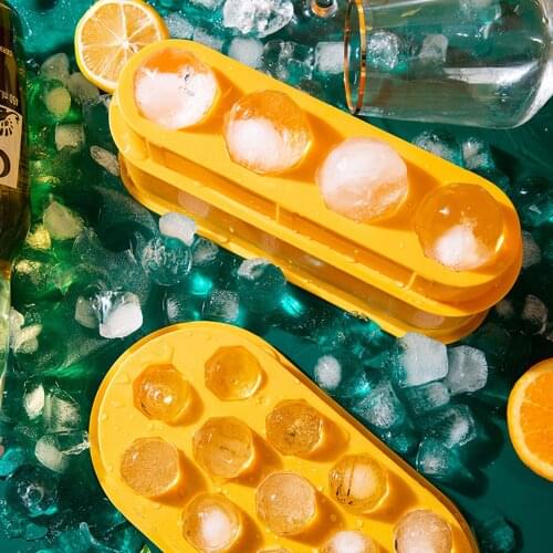 Ice Cube Maker 4 Grids/ 13 Grids Ice Cube Tray Food Mold Ice Making Tools Plastic Mould for Ice Ball Kitchen Gadgets 3 Color