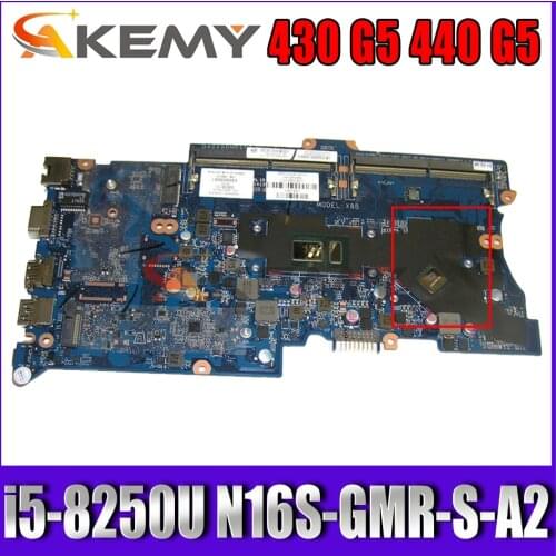 For HP ProBook 430 G5 440 G5 Laptop Motherboard DA0X8BMB6F0 With SR3LA i5-8250U CPU DDR4 N16S-GMR-S-A2 100% Fully Tested