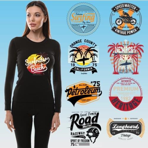 Fashion Letters Stickers on fabric Patches for clothing Washable Stickers on Clothes Heat Transfer printing