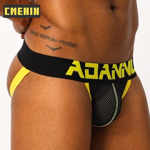 CMENIN Plain Sexy Men Underwear Thongs Mens Jockstrap High Quality Thongs and G Strings Comfortable Patchwork Innerwear AD154