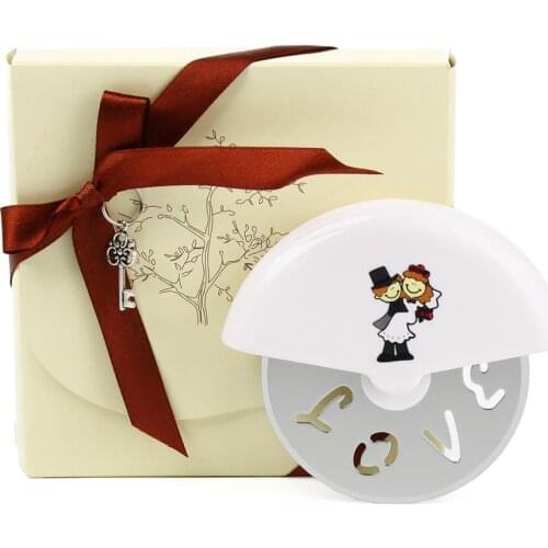 10 Wedding Party Favor Pizza Cutter Wheels, Practical Kitchen Gift Pizza Knife Slicers